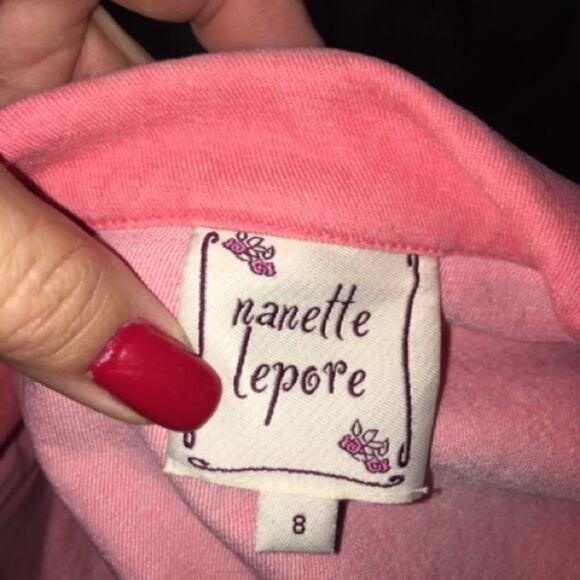 EUC Nanette Lepore Cap Sleeve Jacket/Top Pink Size 8 - Picture 5 of 6